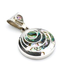 Kleine Pachamama zilveren hanger met abalone schelp