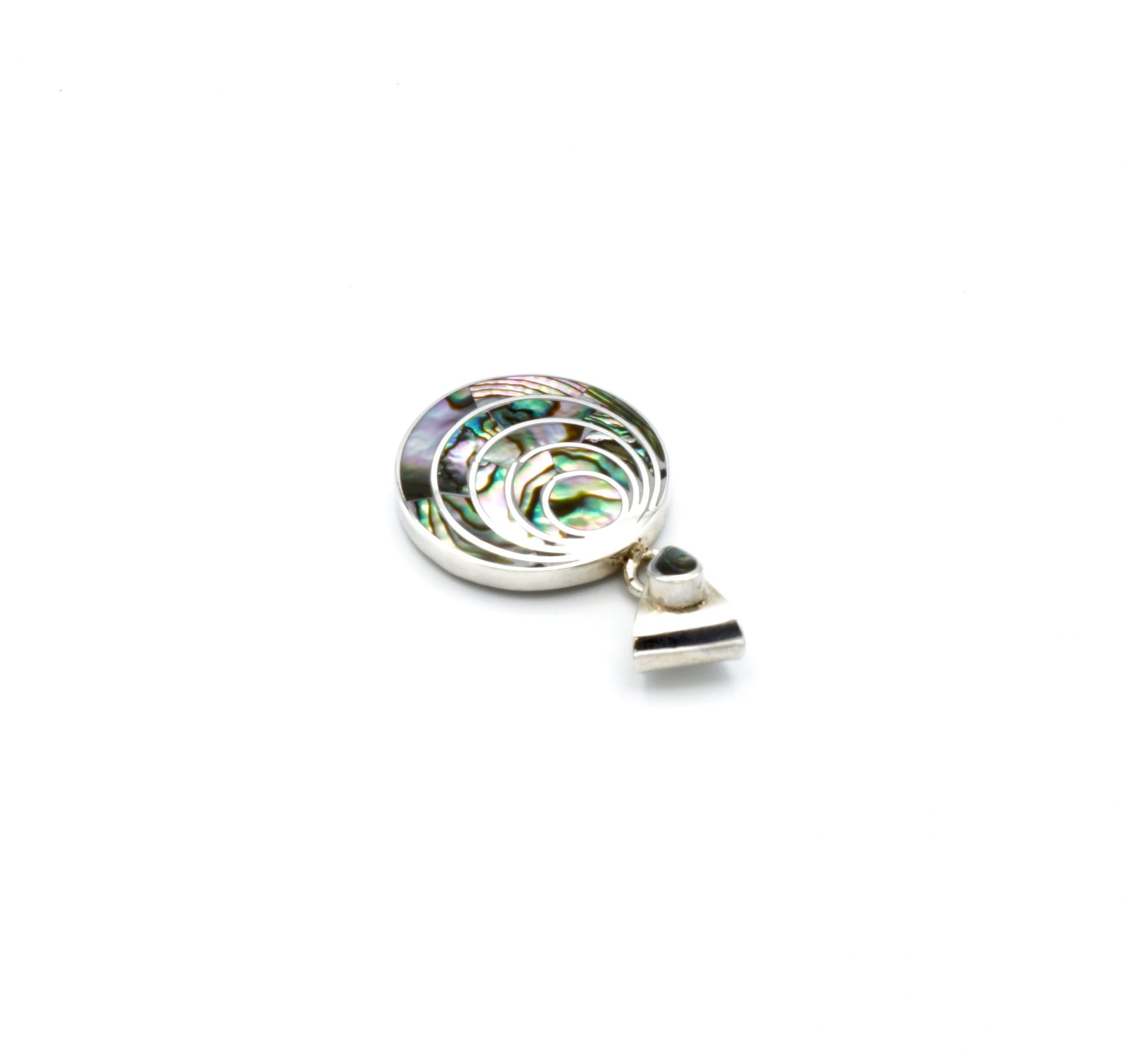 Kleine Pachamama zilveren hanger met abalone schelp - Afbeelding 5