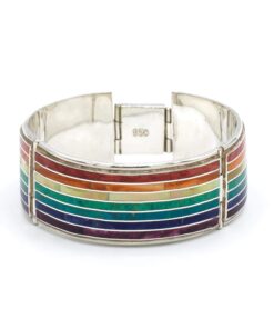 Kleurrijke Tahuantinsuyo zilveren armband