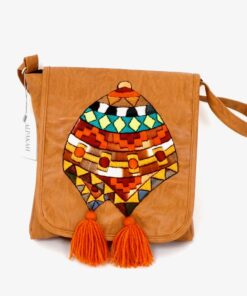 Lederen geborduurde Chullo-heuptas groot