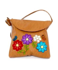 Lederen geborduurde margriet-heuptas groot