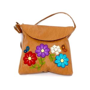 Lederen geborduurde margriet-heuptas groot