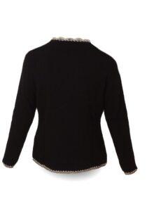 Alternative view of Luxe Baby alpaca geborduurde vest black Maat S