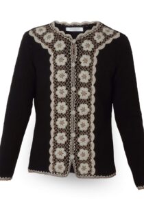 Luxe Baby alpaca geborduurde vest black