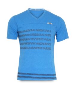 Luxe Pacha katoenen shirt met V-hals blue