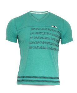 Luxe Pacha katoenen shirt met V-hals groen