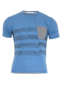 Luxe Pacha katoenen shirt met ronde hals blue