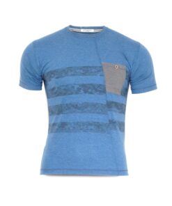 Luxe Pacha katoenen shirt met ronde hals blue