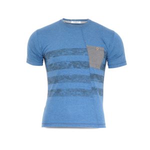 Luxe Pacha katoenen shirt met ronde hals blue