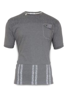 Luxe Pacha katoenen shirt met ronde hals blue gray