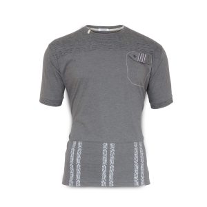 Luxe Pacha katoenen shirt met ronde hals blue gray