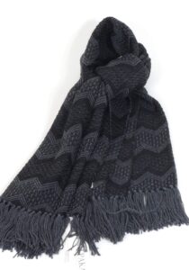 Luxe Titicaca dubblesjaal donkergrijs