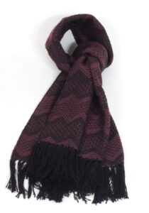 Luxe Titicaca sjaal lila en zwart