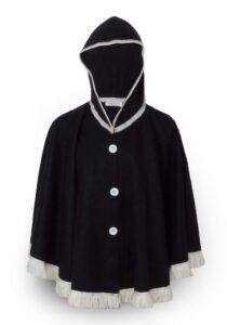 Luxe blend cape zwart/wit