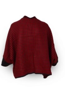 Alternative view of Luxe geometrische cape rood