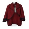 Luxe geometrische cape rood