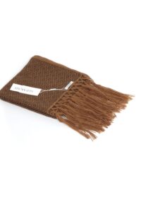 Alternative view of Luxe geometrische dubbelsjaal caramel