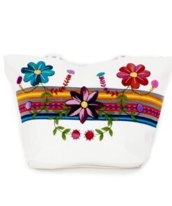 Luxe lederen handtas wit