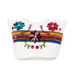 Luxe lederen handtas wit