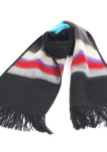 Luxe multi-tone Peruaanse sjaal zwart