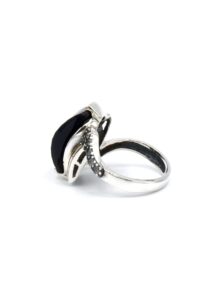 Alternative view of Luxe onyx ring met goud en zilver