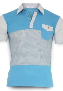 Luxe polo blue-gray