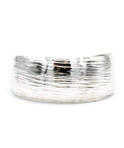 Luxe streepjes zilveren armband