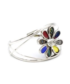 Luxe zilveren armband met acht vlindervleugels
