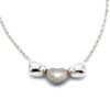 Luxe zilveren collier met drie hartjes