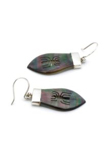 Alternative view of Luxe zilveren oorbellen Nazcalijnen