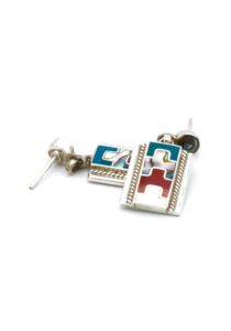 Alternative view of Luxe zilveren oorbellen Tiahuanaco