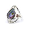 Mahogany Obsidiaan-Abalone zilveren ring