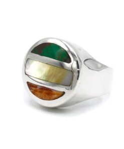 Maicu zilveren ring met stenen