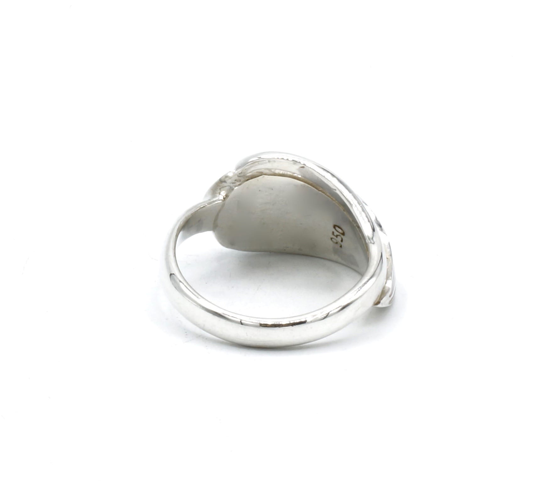 Parlemoer blad zilveren ring - Afbeelding 2