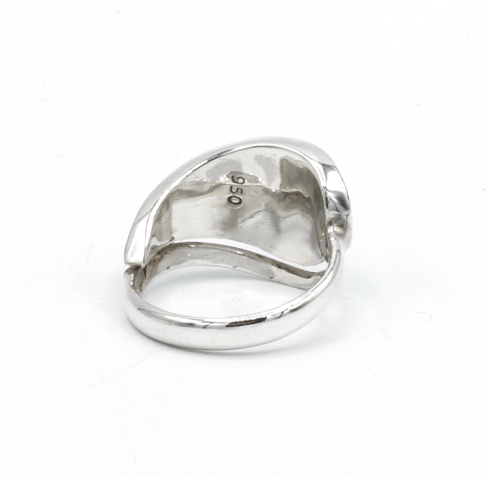 Parlemoer blad zilveren ring - Afbeelding 6