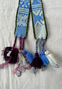 Peruaanse stoffen Hatband lichtblauw..