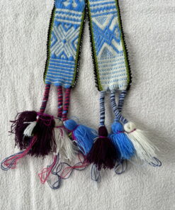 Peruaanse stoffen Hatband lichtblauw..