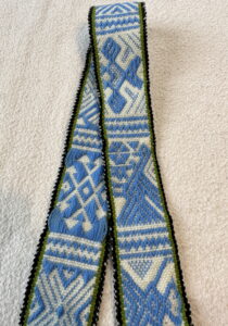 Peruaanse stoffen Hatband lichtblauw.