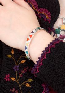 Alternative view of Raimee zilveren armband met stenen
