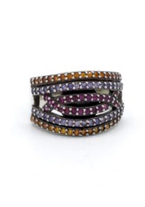 Alternative view of Renee zilveren ring met kristallen