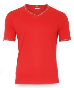 Rode katoenen Inca-T-shirt