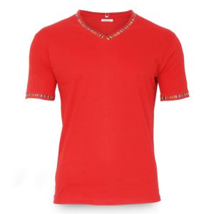 Rode katoenen Inca-T-shirt