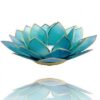 Sfeerlichthouder Chakra Lotus - Aquamarijn Blauw