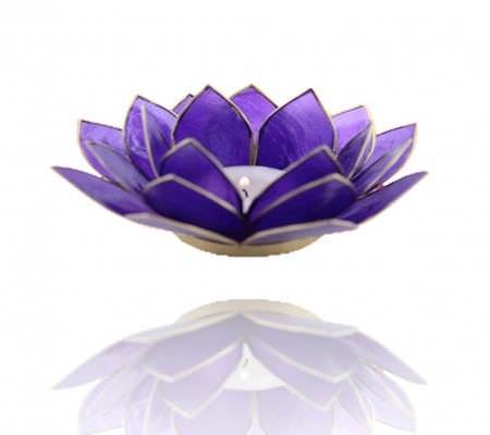 Sfeerlichthouder Chakra Lotus - Indigo Blauw