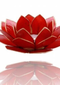 Sfeerlichthouder Chakra Lotus - Robijn Rood