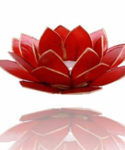 Sfeerlichthouder Chakra Lotus - Robijn Rood