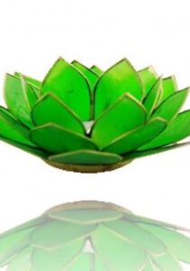 Sfeerlichthouder Chakra Lotus - Smaragd Groen