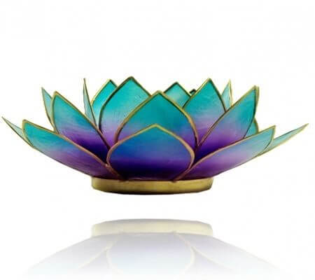 Sfeerlichthouder Chakra Lotus - Violet Blauw