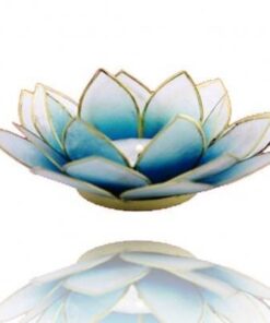Sfeerlichthouder Chakra Lotus - Wit Blauw