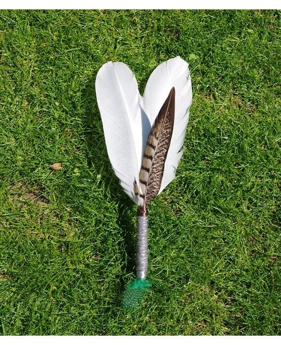 Smudge Fan Silver Pheasant